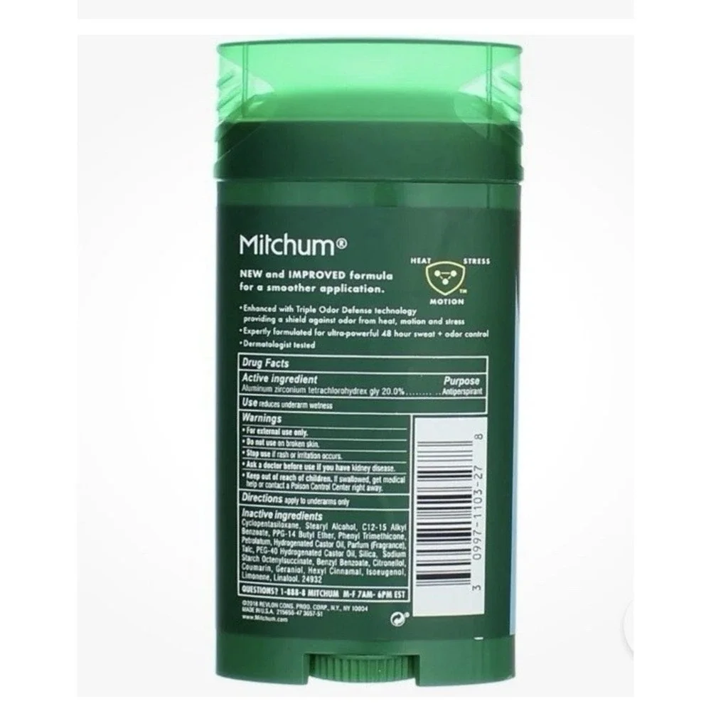 Mitchum Anti-Perspirant & Deodorant For Men Invisible Solid Clean Control 2.7 Oz